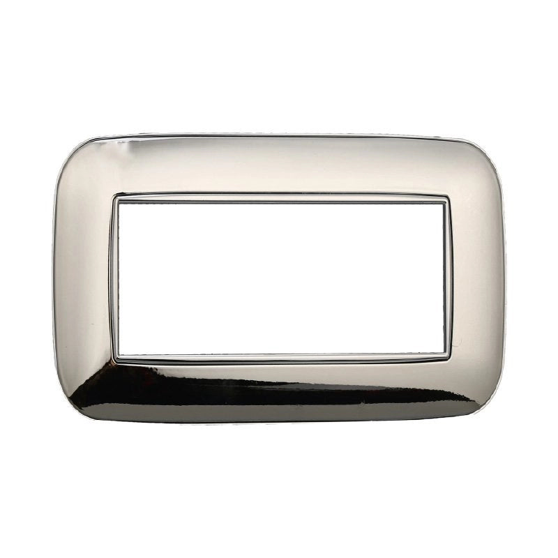 Placca Orbis Serie Moon 4P Colore Cromato Lucido Compatibile Con Bticino Axolute