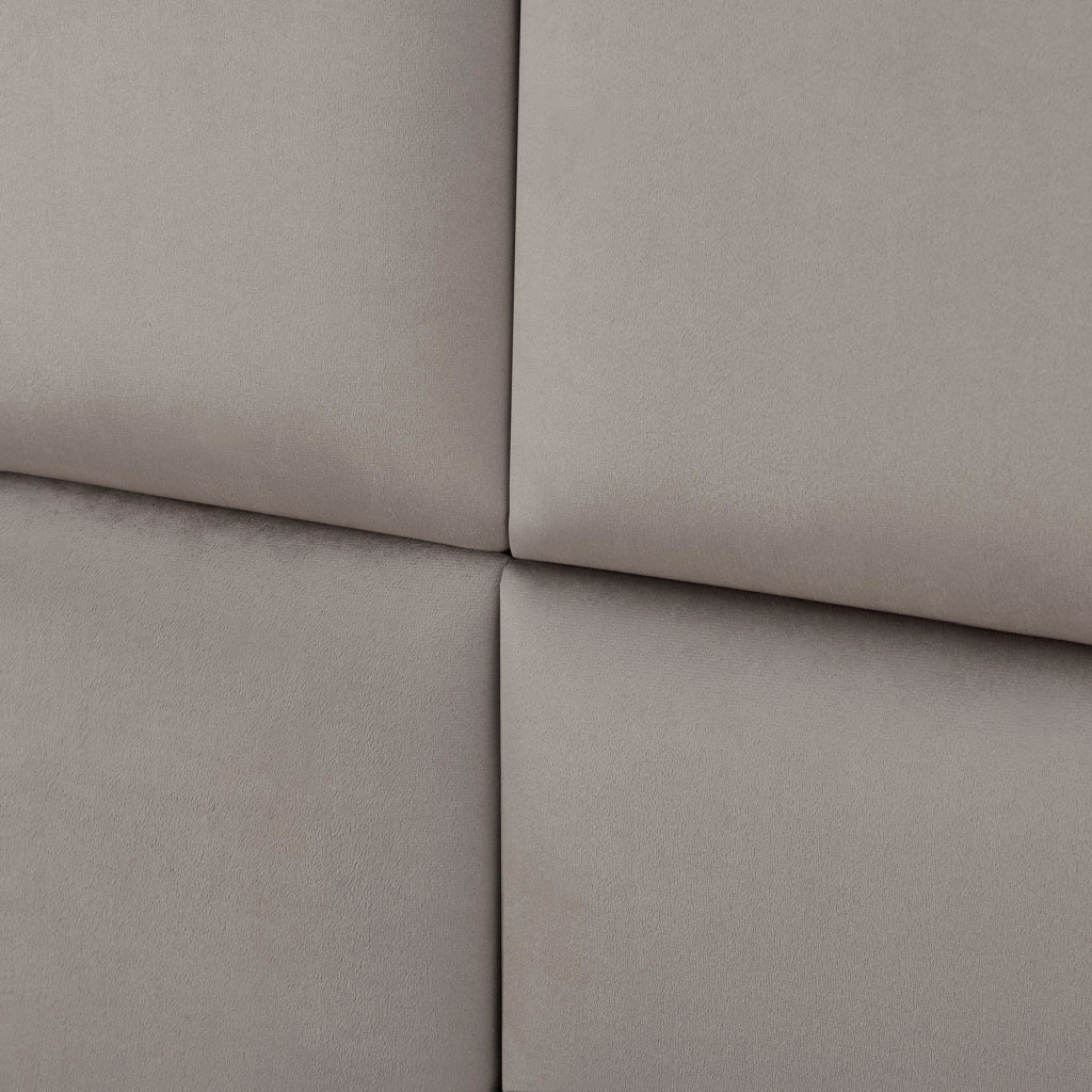 Set di 4 cuscini da parete in velluto 30 x 30 cm grigio chiaro 03_0010646