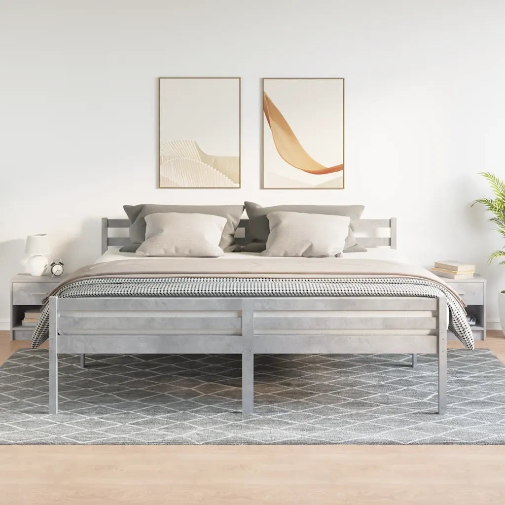 Comodini 2 pz con Cassetto-Set di 2 Tavolino da notte Grigio Cemento 39x28x41 cm