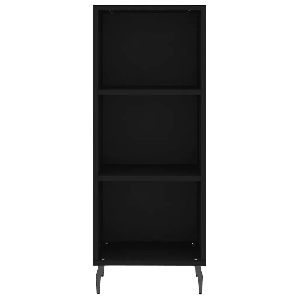 Credenza Nera 34,5x32,5x90 cm in Legno Multistrato 828749