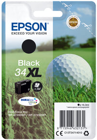 Epson golf ball singlepack black 34xl durabrite ultra ink - C13T34714020