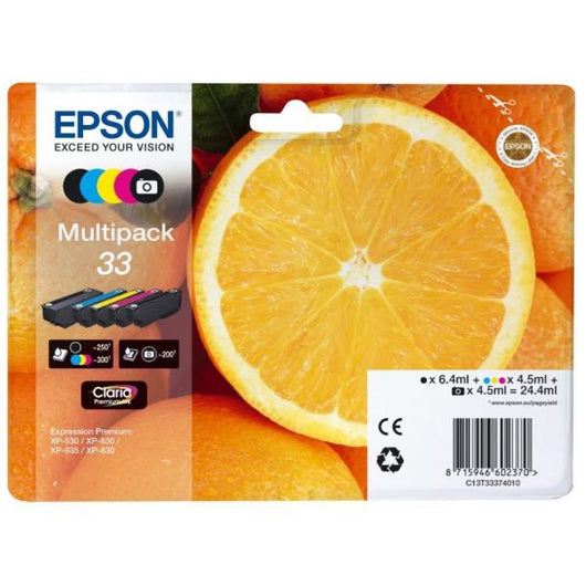 Epson oranges multipack 5-colours 33 claria premium ink - C13T33374021