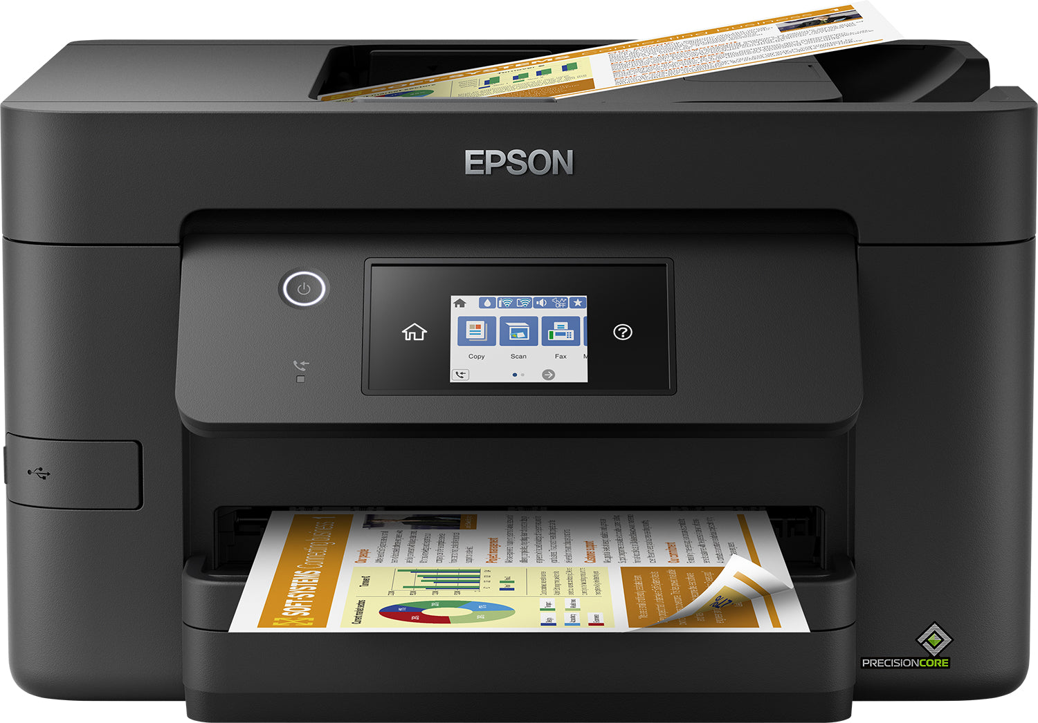 Epson workforce pro wf-3825dwf, stampante multifunzione a4 getto d'inchiostro (stampa, scansione, copia), display lcd 6.8cm, wifi direct, 3 mesi inchiostro incluso con readyprint - C11CJ07404