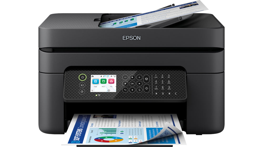 Epson workforce wf-2950dwf stampante multifunzione a4 getto d'inchiostro (stampa, scansione, copia), display lcd 6.1cm, adf, wifi direct, airprint, 3 mesi di inchiostro incluso con readyprint - C11CK62402
