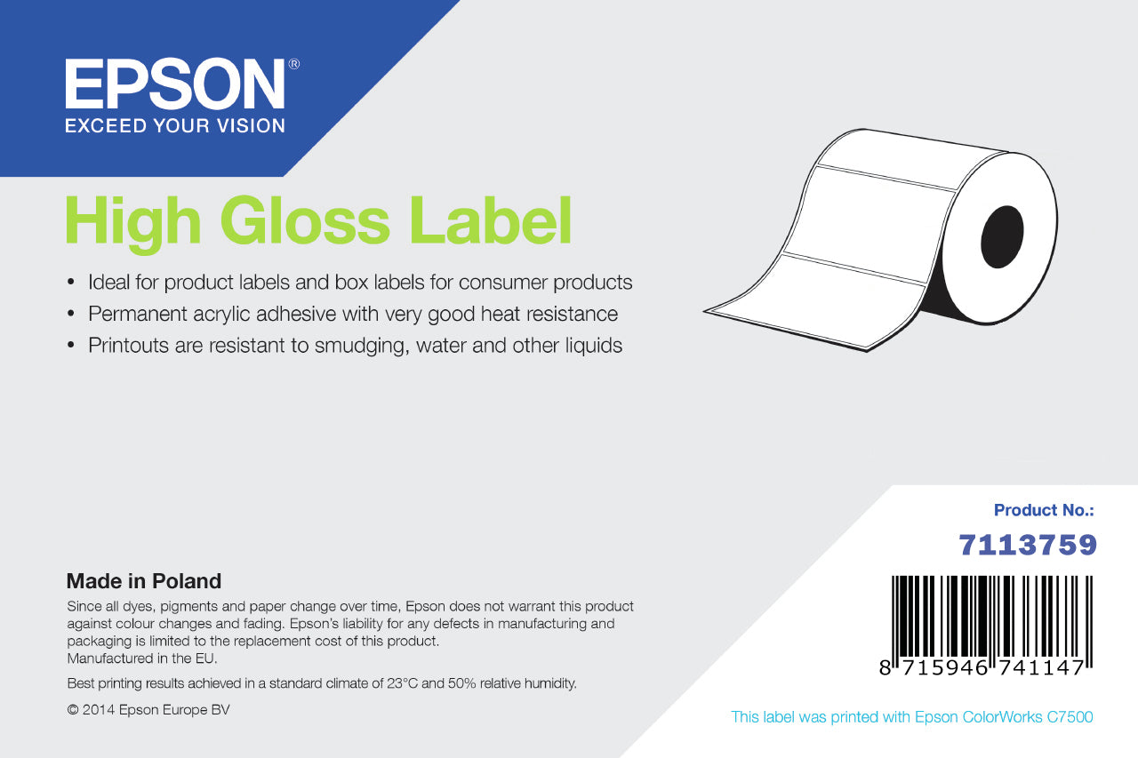 High gloss label,diecut roll,102mmx76mm,1570labels - 7113759