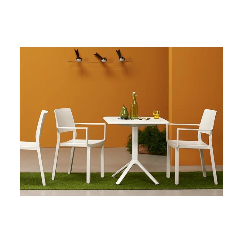 SET 4 SEDIE KATE CON BRACCIOLI TECNOPOLIMERO SCAB DESIGN - Antracite 81