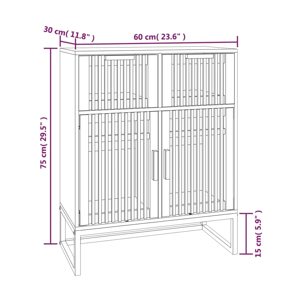 Credenza | Madia | Buffet da pranzo | Armadio da pranzo 60x30x75 cm in Legno Multistrato