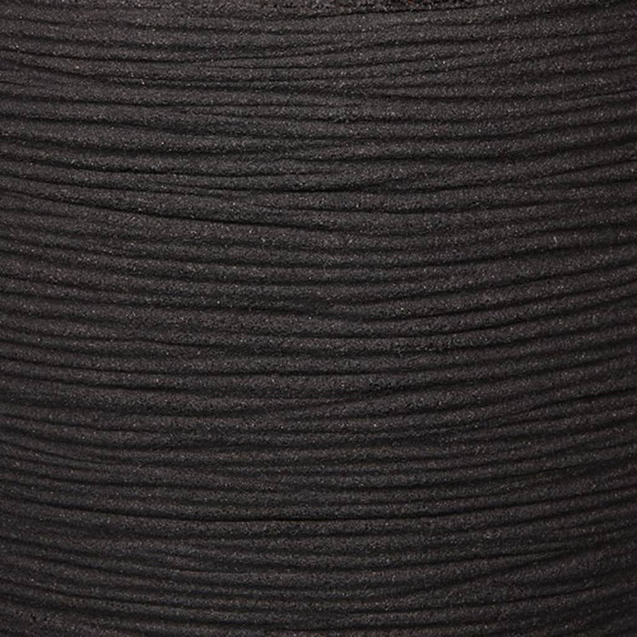 Capi Fioriera Nature Rib Rotonda 43x41 cm Nera KBLR933 424234