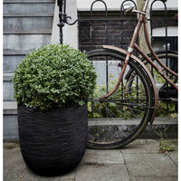 Capi Fioriera Nature Rib Rotonda 43x41 cm Nera KBLR933 424234