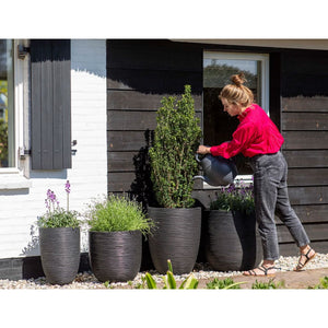 Capi Fioriera Nature Rib Rotonda 43x41 cm Nera KBLR933 424234