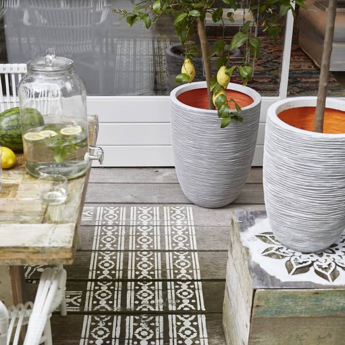 Capi Vaso Nature Rib Elegante Basso 46x58 cm Avorio KOFI783 424228