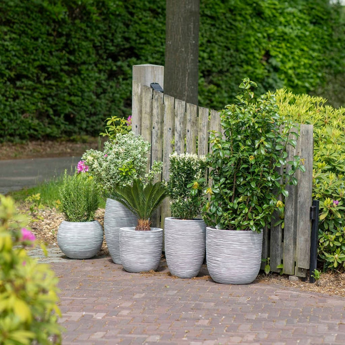 Capi Fioriera Nature Rib Rotonda 35x34 cm Avorio KOFI932 424239