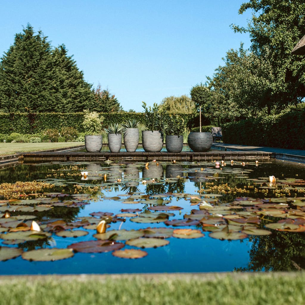 Capi Vaso Nature Rib Elegante Basso 46x58 cm Antracite KOFZ783 424230