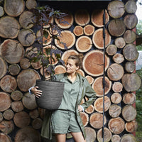 Capi Fioriera Nature Rib Rotonda 43x41 cm Antracite KOFZ933 424243