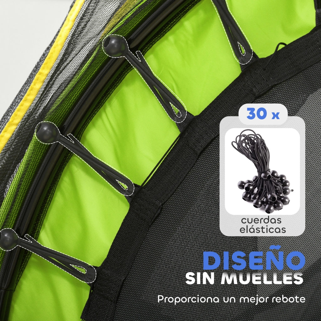 Trampolino per Bambini con Rete di Sicurezza ¨C zephmum ¨C Verde ?140x190 cm