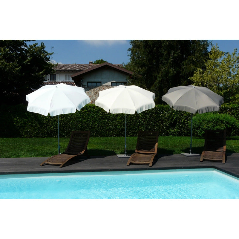 Ombrellone palo centrale Borgo Made in Italy - diametro 200 cm - Ecru
