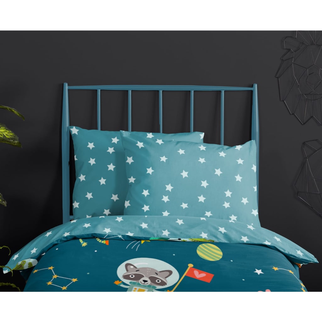 Good Morning Copripiumino per Bambini SPACY 100x135 cm Blu Petrolio 437699