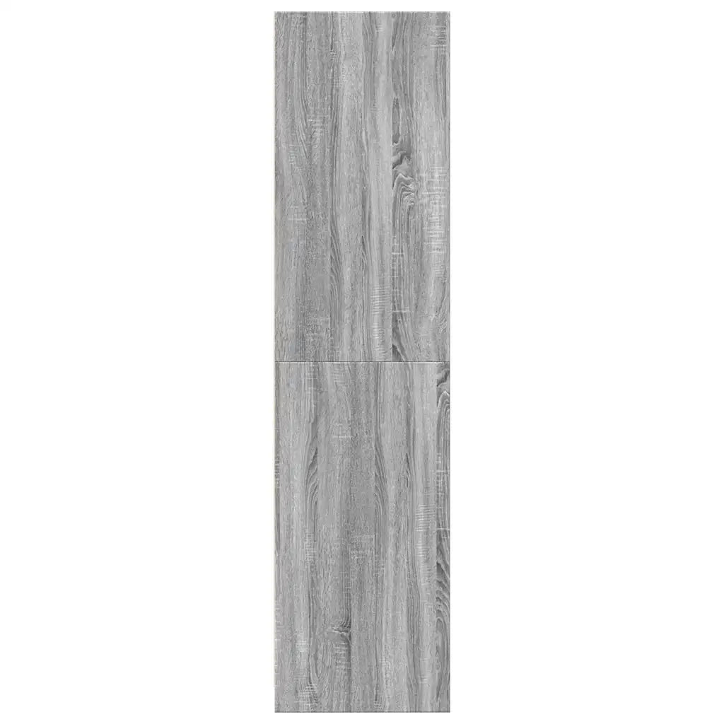 Armadio Grigio Sonoma 80x50x200 cm in Legno Multistrato