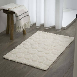 Sealskin Tappetino da Bagno Pebbles in Cotone 60x90 cm Avorio 436897