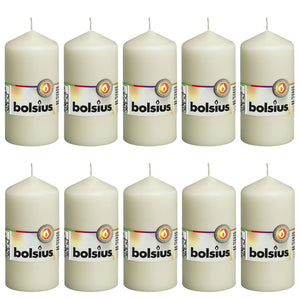 Bolsius Candele Moccoli 10 pz 120x58 mm Avoriocod mxl 121289