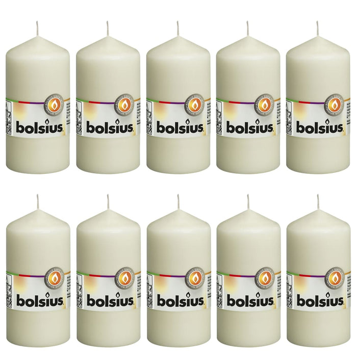 Bolsius Candele Moccoli 10 pz 120x58 mm Avoriocod mxl 121289
