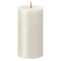 Bolsius Candele Pilastro Rustiche Shimmer 4 pz 130x68 mm Avorio