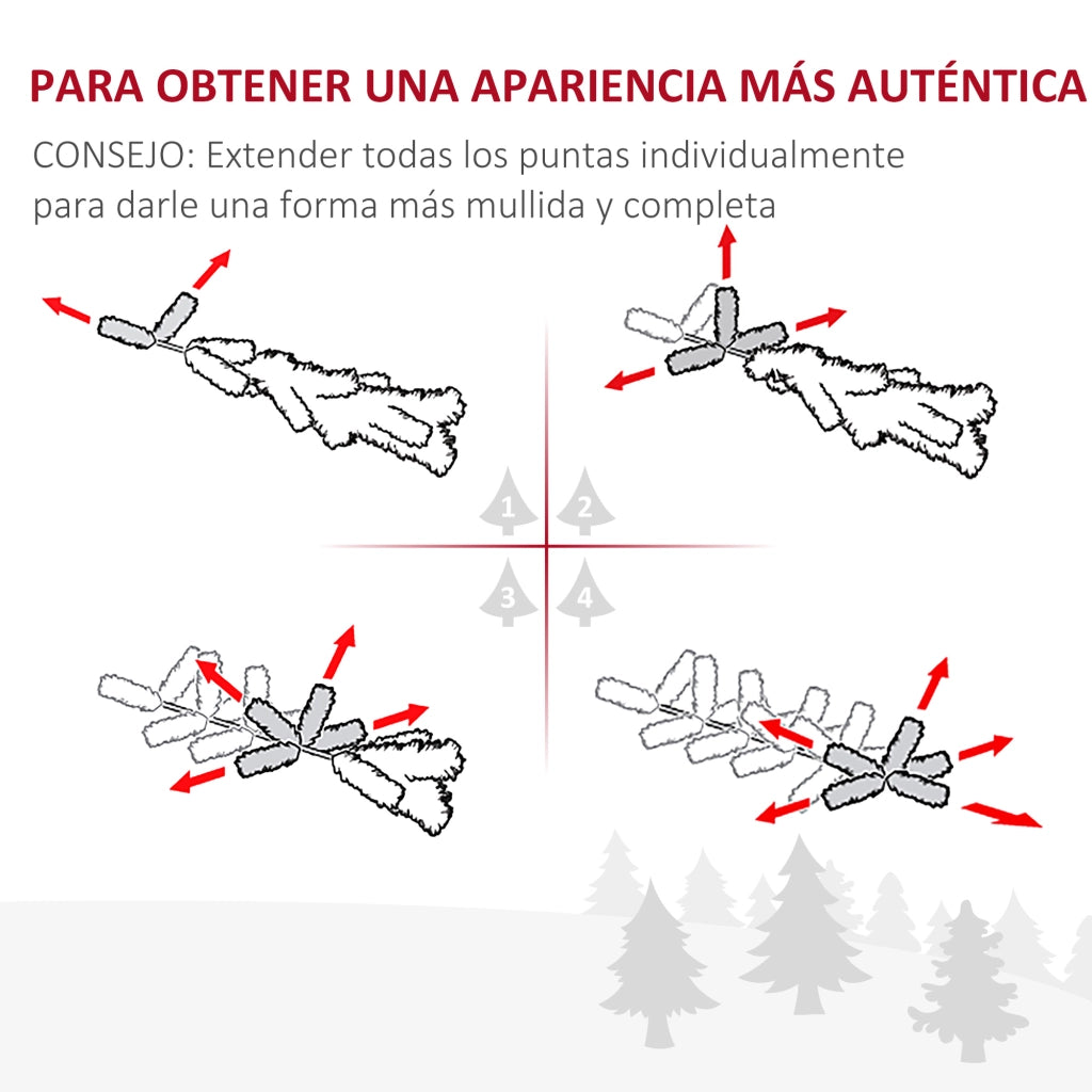 Albero di Natale Artificiale con Supporto ¨C Xylo ¨C 210cm 865 Rami Verde