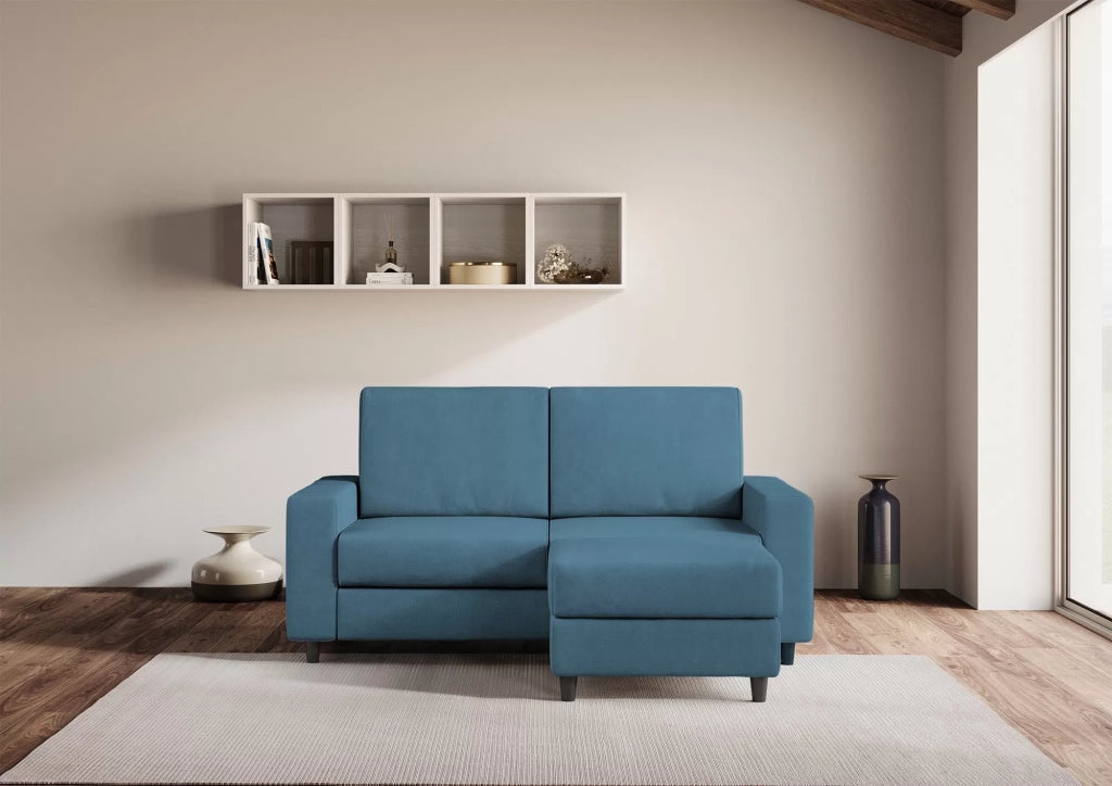 Divano sakar 2 posti (due sedute da 60cm) + pouf misure esterne l.148 p.155 | avio - Mobili 2G