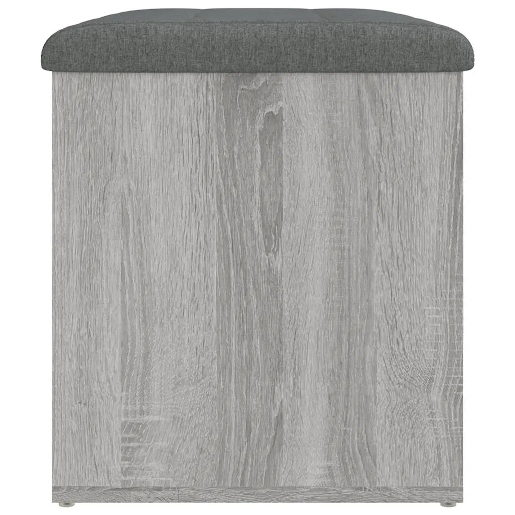 Panca Portaoggetti Grigio Sonoma 62x42x45 cm Legno Multistrato 835045