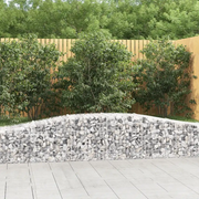 Cesti Gabbioni ad Arco 3 pz 400x50x40/60 cm Ferro Zincato