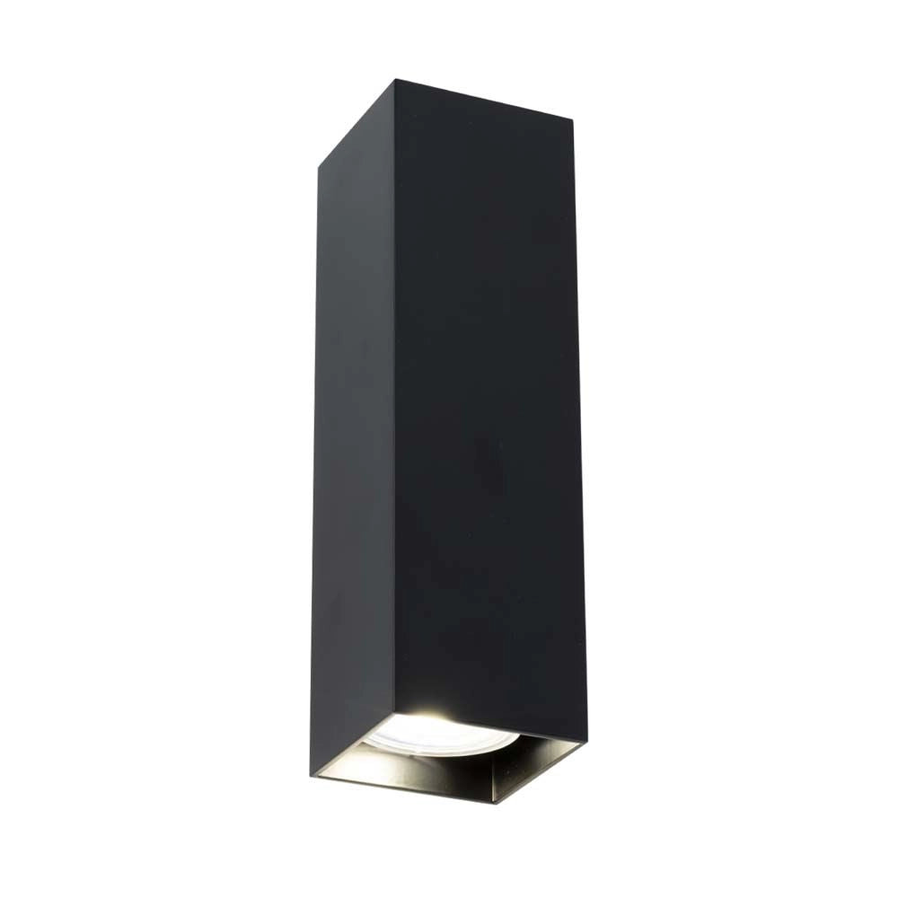 Applique da parete quadrata nera su/giù OZU 2xGU10 10W Shilo