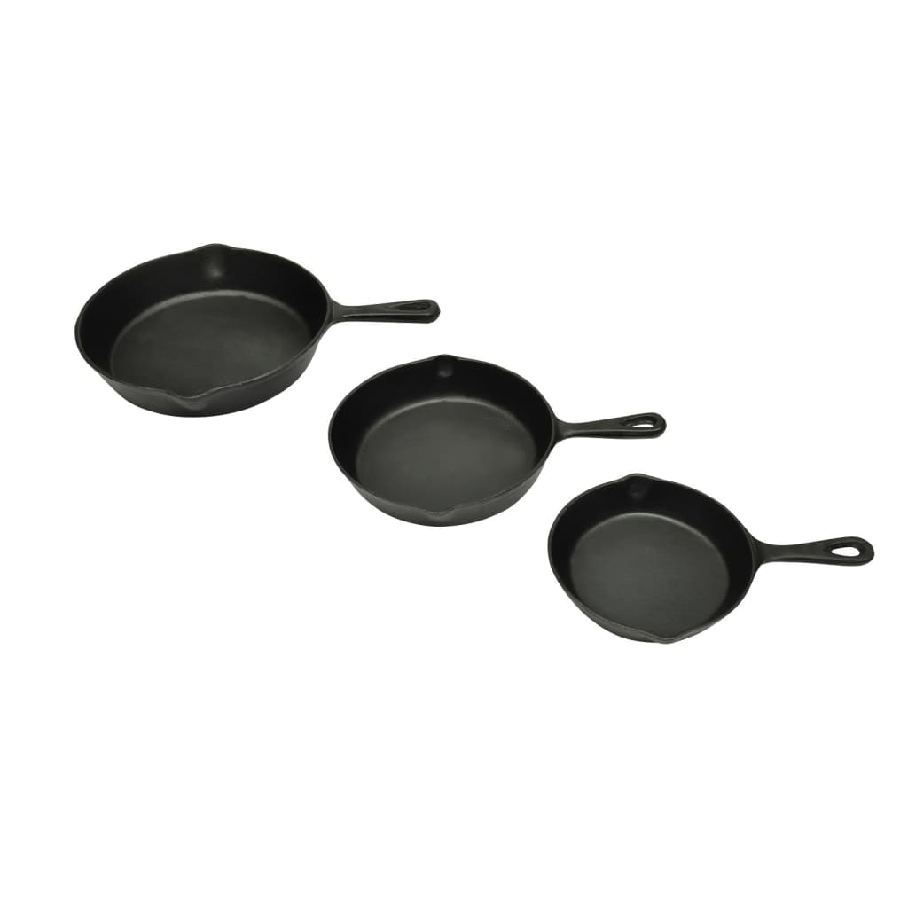 Set 3 Padelle in Ghisa Bistecchiere per Barbecue 50122