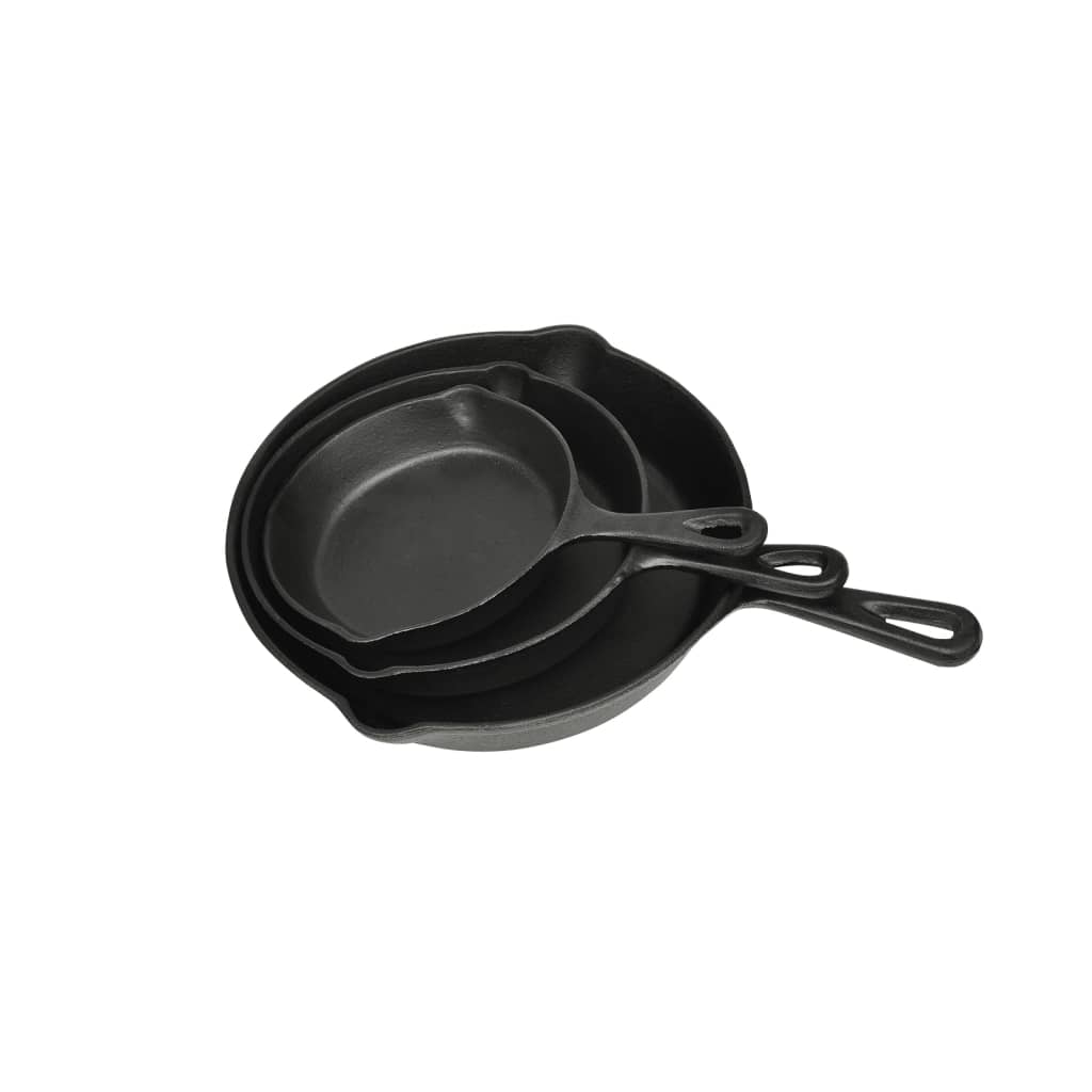 Set 3 Padelle in Ghisa Bistecchiere per Barbecue 50122