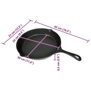 Padella in Ghisa per Fritto 30 cm Rotonda 50124