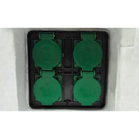 Presa Elettrica da Esterno 4 Spine Resina Impermeabile Bianca cod mxl 12579