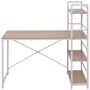 Scrivania con Libreria a 4 Livelli Rovere 20134