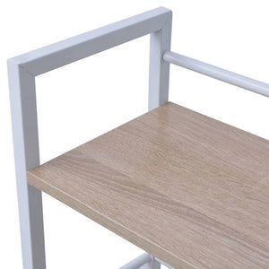 Scrivania con Libreria a 4 Livelli Rovere 20134