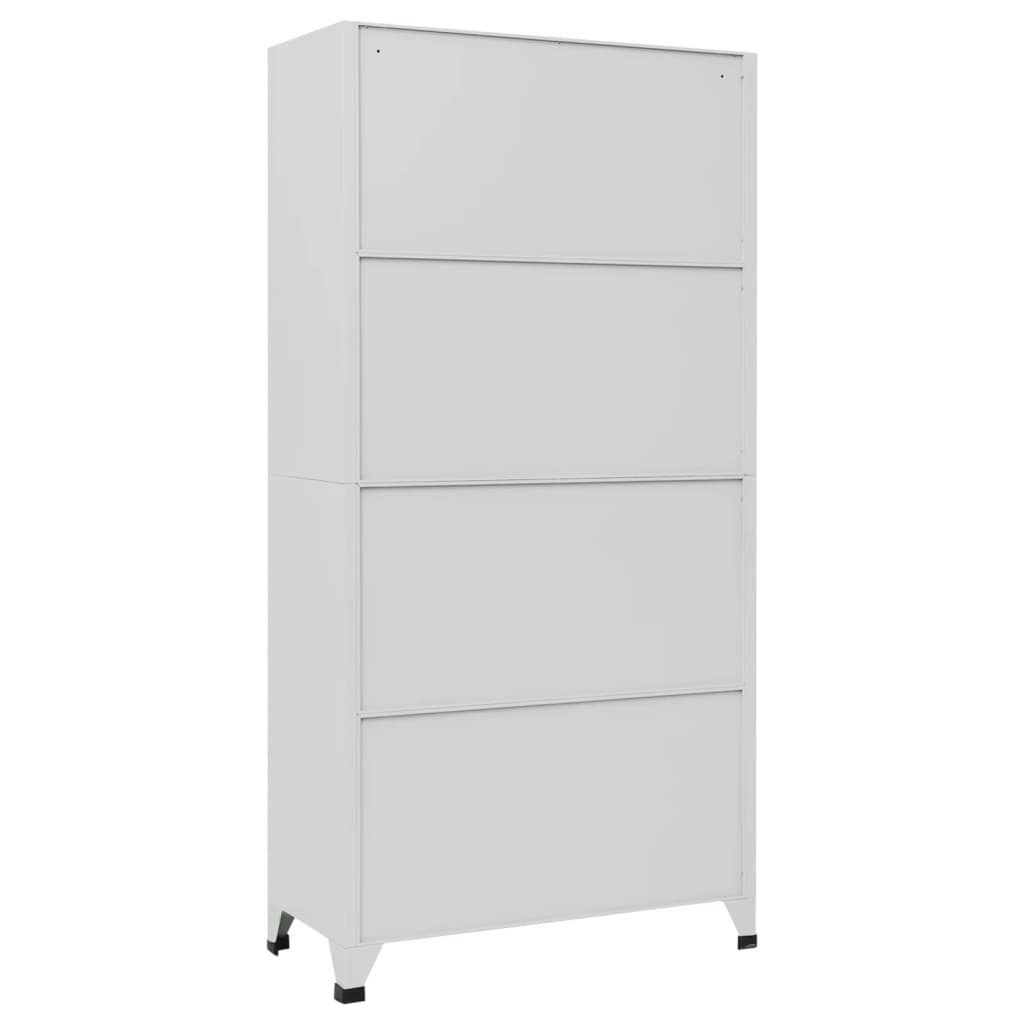 Armadietto a Chiave con 6 Scomparti in Acciaio 90x45x180 cm 20156
