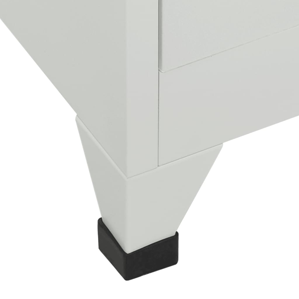 Armadietto a Chiave con 6 Scomparti in Acciaio 90x45x180 cm 20156