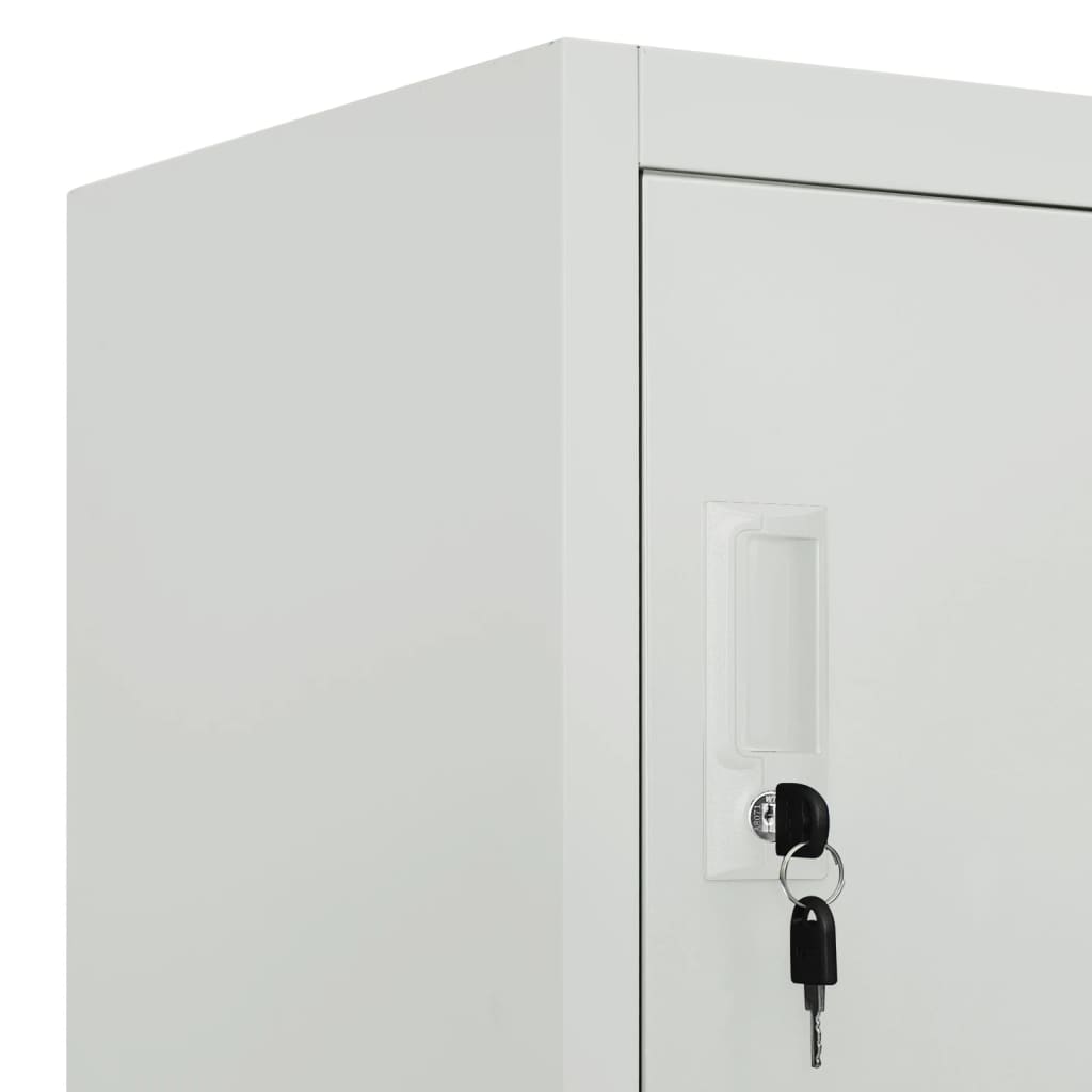 Armadietto a Chiave con 6 Scomparti in Acciaio 90x45x180 cm 20156