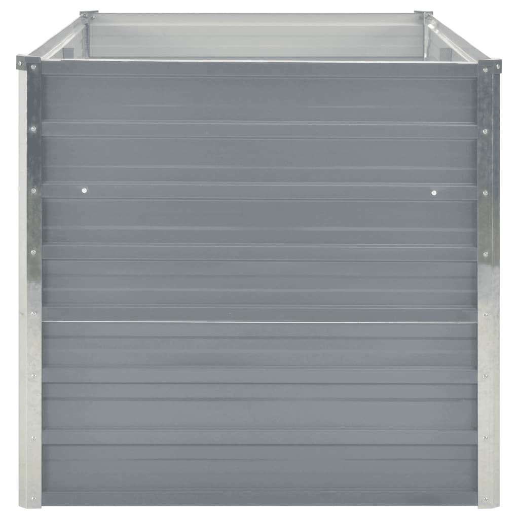 Letto di Coltura Rialzato 160x80x77 cm in Acciaio Zincato Grigio 42404