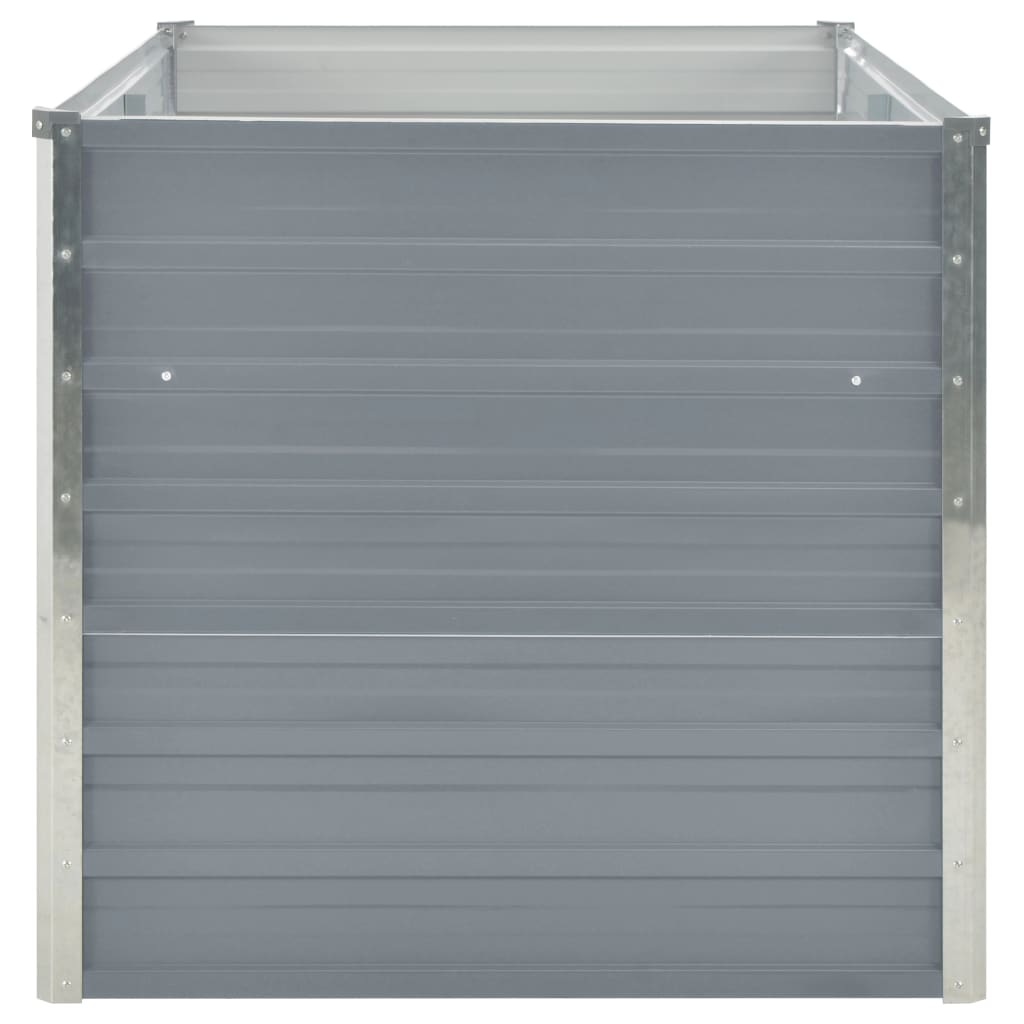 Fioriera rialzata piante fiori giardino 160 x 80 x 77 cm acciaio zincato grigio 02_0000797