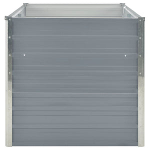 Fioriera rialzata piante fiori giardino 160 x 80 x 77 cm acciaio zincato grigio 02_0000797
