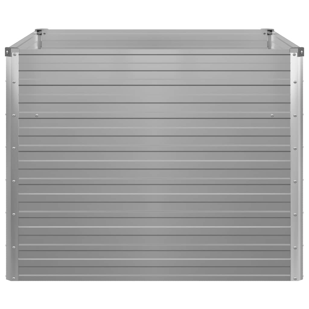 Letto di Coltura Rialzato 100x100x77 cm Acciaio Zincato Grigio 42407