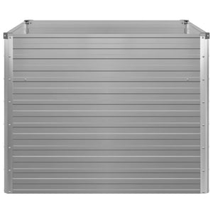 Letto di Coltura Rialzato 100x100x77 cm Acciaio Zincato Grigio 42407