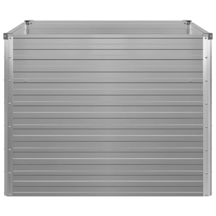 Letto di Coltura Rialzato 100x100x77 cm Acciaio Zincato Grigio 42407