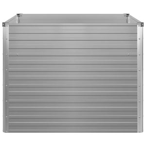 Letto di Coltura Rialzato 100x100x77 cm Acciaio Zincato Grigio 42407