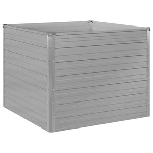 Letto di Coltura Rialzato 100x100x77 cm Acciaio Zincato Grigio 42407