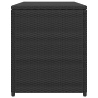 Baule da Giardino Nero 120x50x60 cm in Polyrattan 42498