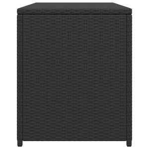 Baule da Giardino Nero 120x50x60 cm in Polyrattan 42498